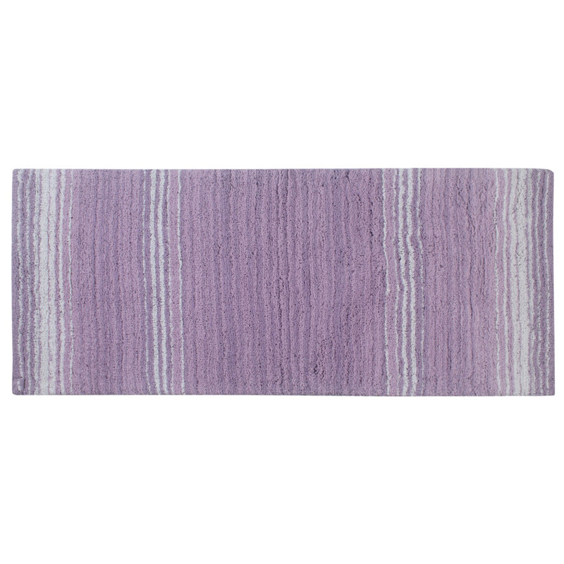 Griffie Plush 100 % Cotton Bath Rug, Single - 21" L x 54" W, Purple
