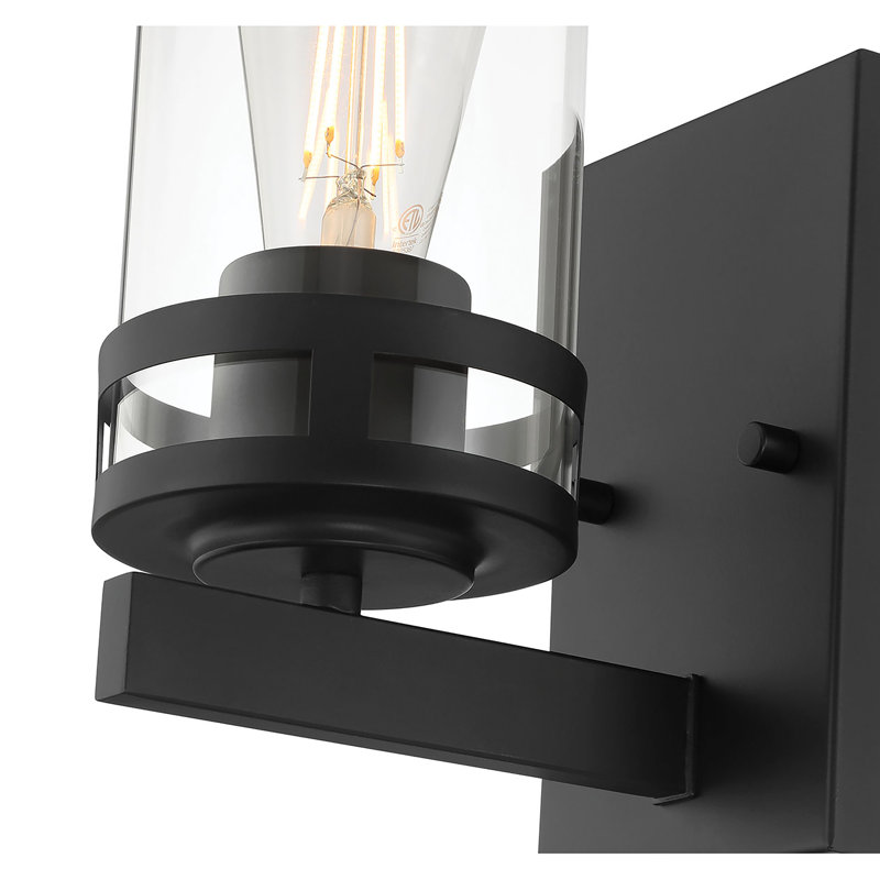 Lunden  9.25" High 1-Light Wall Sconce, Black