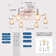 52 cm Farmhouse Reversible Caged Ceiling Fan with Light Kit and Remote