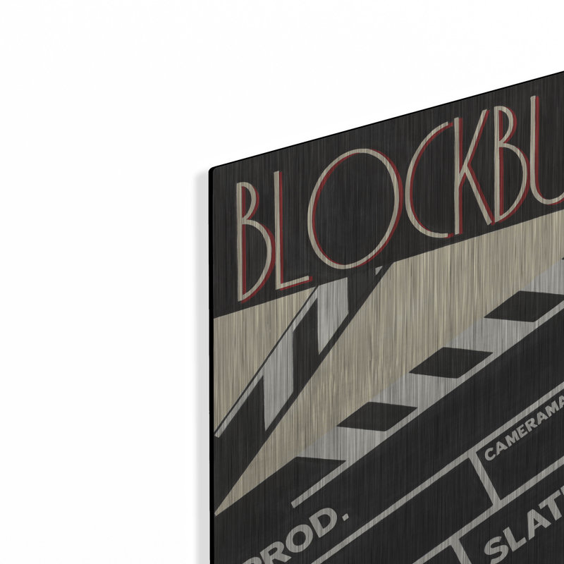 Art mural en métal «Blockbuster» par Marco Fabiano, Winston Porter, H 12 po x l 12 po