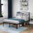 Metal Bed Frame 14 Inch With Headboard & Charging Station Galaxy Aurora Projector-1115613045