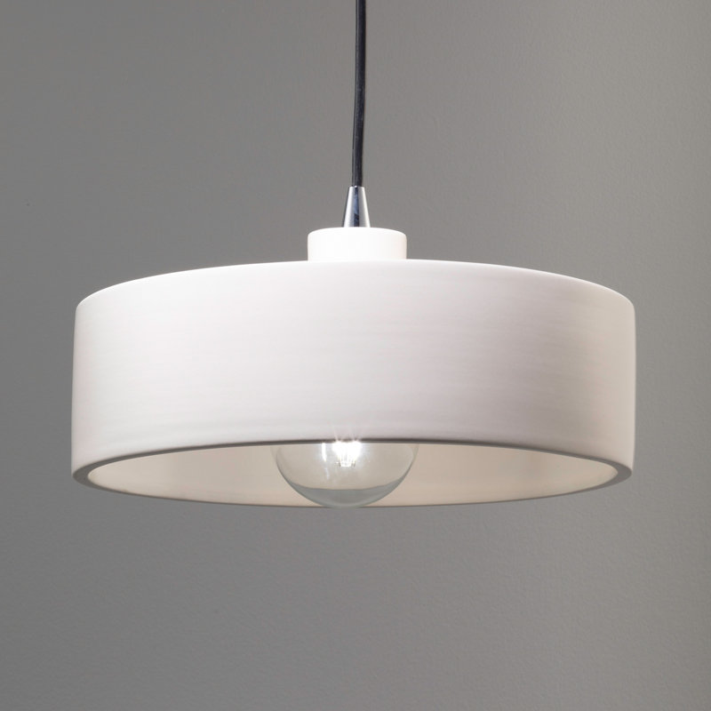 Fens 1 - Light Single Pendant, Dark Bronze, Gloss Black/Matte White