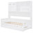 Twin Size Daybed With Trundle And Cabinet, Pinewood Frame - Natural White Wood Shelf Cabinet Stable Space Maximizing Bed-243559676-243559677