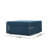 Navy Blue Tufted Waffle Stitch Storage Ottoman with Lift-Top Lid - 31 Inch Square Fabric Footrest for Living Room