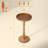 12" Round Pedestal Side Table with Tray-Style Top, Solid Pine Wood End Table, Oak Wood-126734060