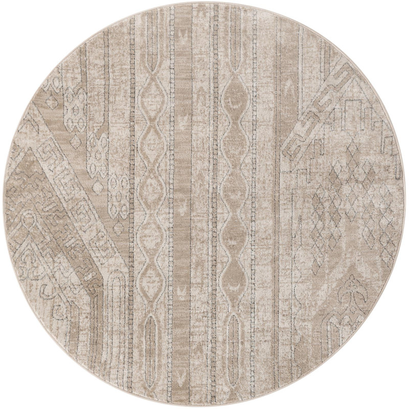 Jacklynn Geometric Indoor Rug, Round 6'1"