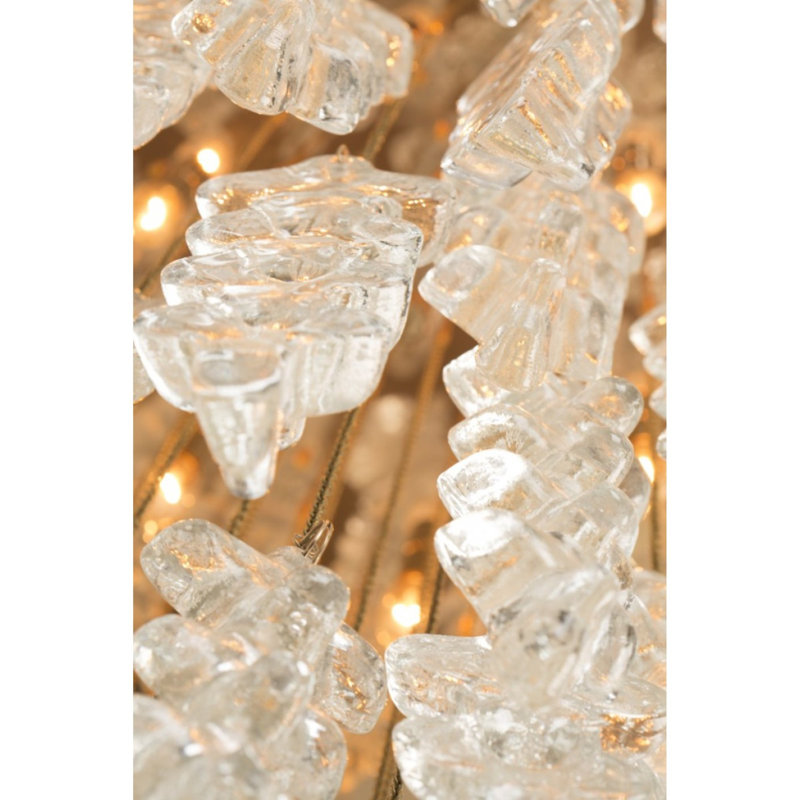 Lustre Brutale Light, Bronze brossé, Transparent, 24 po de diamètre x 48 po de hauteur