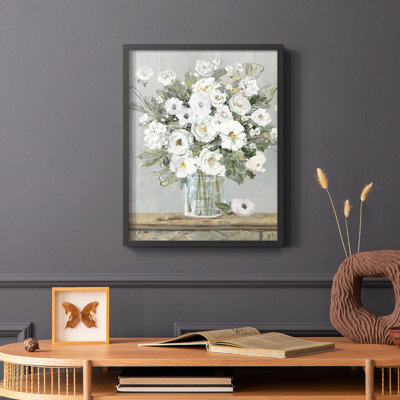 Cottage Whites II, reproduction encadrée - bois massif