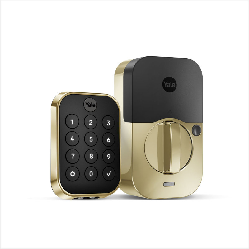 Verrou intelligent sans clé Yure Assure Lock 2 de Yale, Laiton éternel, Bluetooth