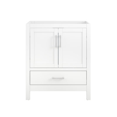 30 in Bath Vanity Cabinet without Top in White Finish (Ready to Assemble)