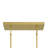 Austen 12 - Light Gold Linear Chandelier with Ribbed Glass Shades