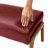 Mid-Century Modern Leatherette Accent Stool And Chair With Walnut Rubberwood Legs-139277629