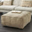 Repose-pieds carré en cuir Sharita-88409217