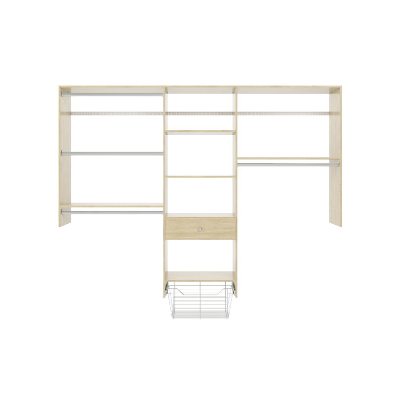 Système de garde-robe convertible Grid, Blond miel