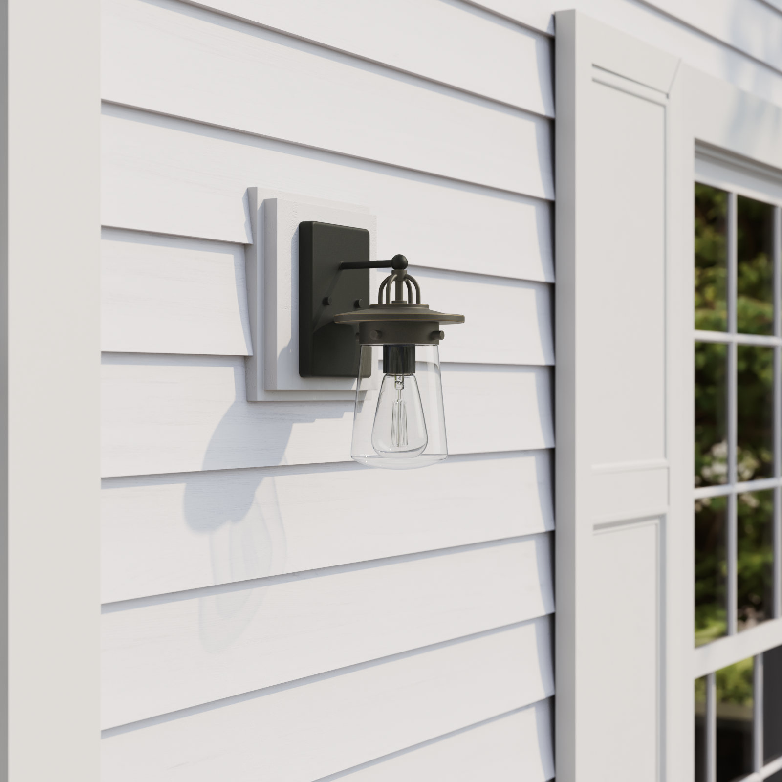 Mansoor Single Light Bell Outdoor Wall Light, 11.63" H x 6" W x 6" D, Antique Bronze