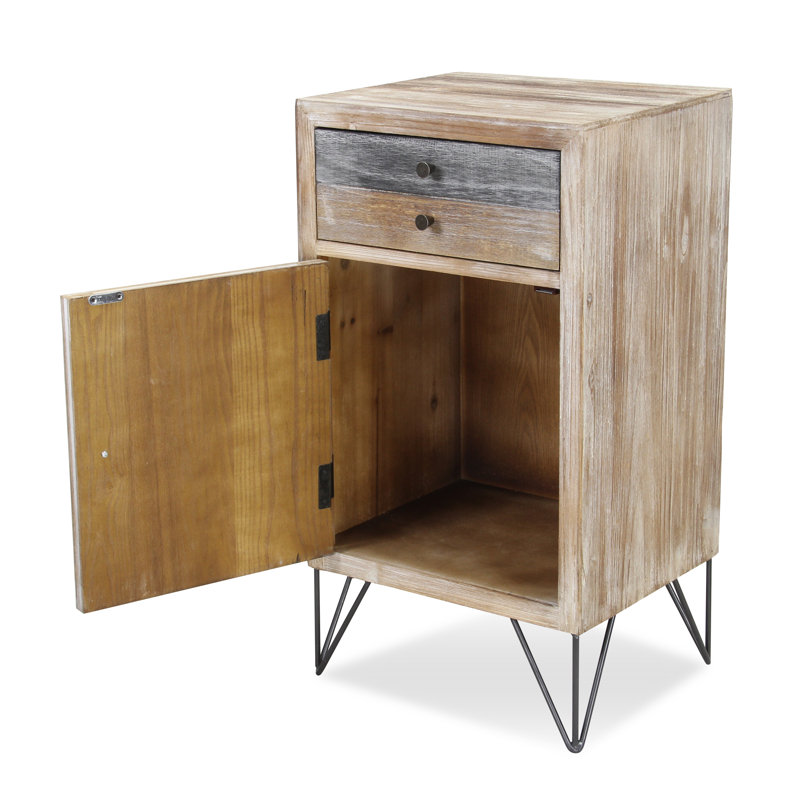 Table de bout avec rangement Calliphon Plank