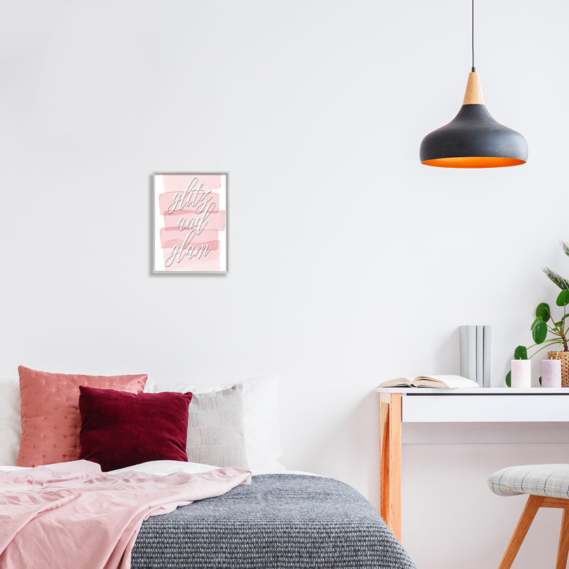 «Glitz & Glam Pink» par Martina Pavlova, H 11 po x l 14 po, Estampe numérique Farmhouse