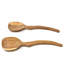 Ensemble de service courbé en bois d'olivier
