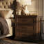 Solid Wood 3-Drawer Nightstand Bedside Table