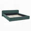 Structure de lit tapissier avec tissu épais, lit plateforme avec tête de lit-2010264896