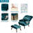 Velvet Accent Chair with Ottoman-1710967802-1710967805
