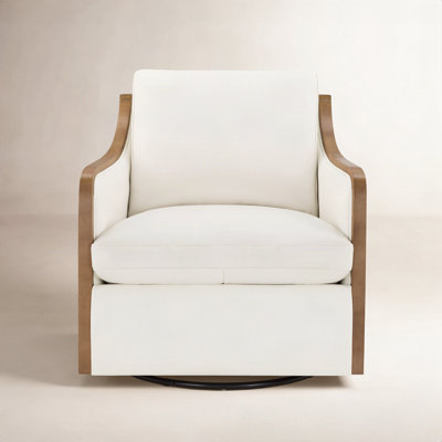 Grayton Genuine Leather Swivel Armchair