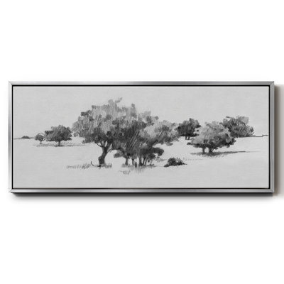 Treeline Sketch II- Framed Canvas