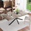 Table de salle à manger rectangulaire extensible de 55,11 po à 70,86 po, plateau Carole gris avec plaque centrale embossée de même couleur, avec boîte de rangement, convient aux salles à manger, cuisines et salons, gris