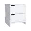 Table de chevet 20 po à deux tiroirs en bois blanc