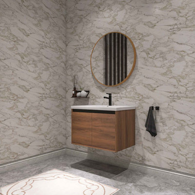 Branigans 29.56'' Single Bathroom Vanity with Resin Top