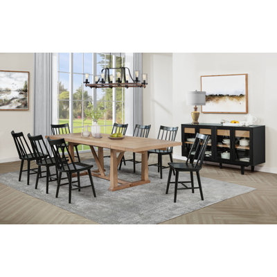 Brodeur 10-piece Extension Leaf Dining Set Brown and Black