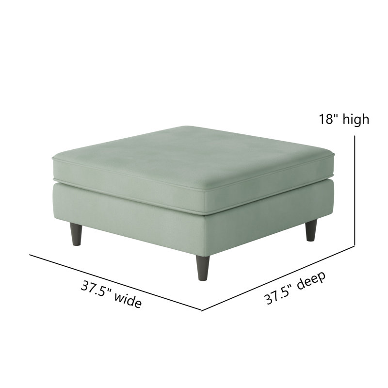 Repose-pieds Classic, Polyester eucalyptus Bella