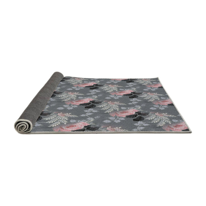 Tapis floral gris Jak, Rond 4 pi