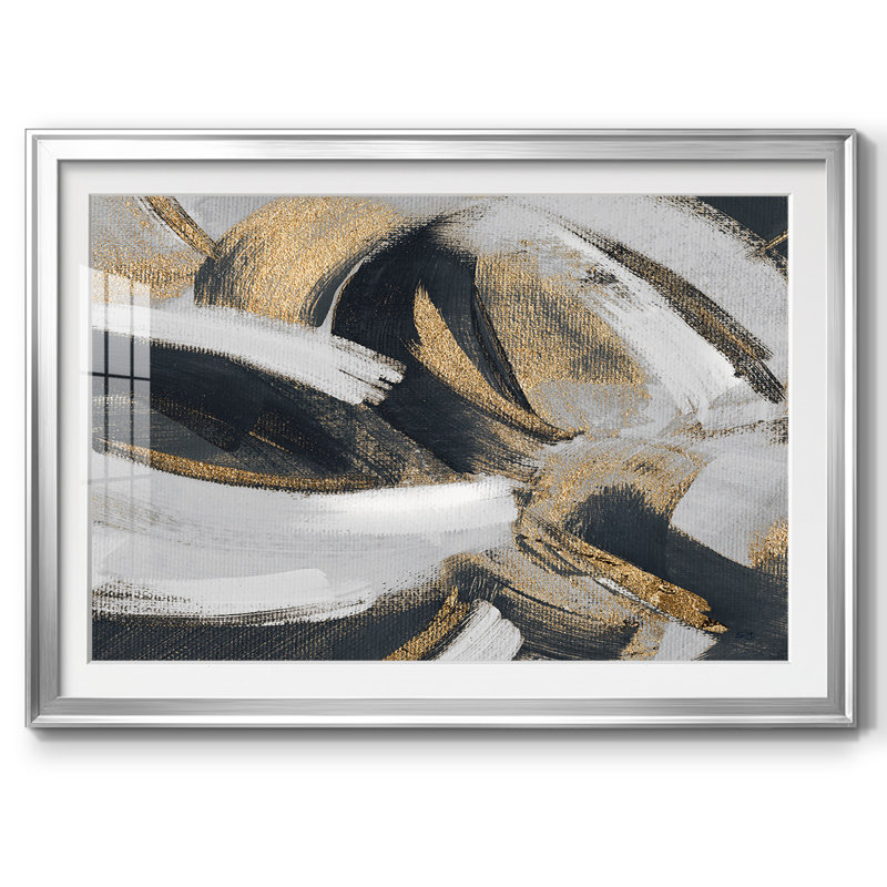 Cadre biseauté avec impression biseautée et verre biseauté mat, Argent, H 15 po x l 21 po x P 1,5 po