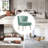 Euclid Velvet Accent Chair with Metal Legs-339962382