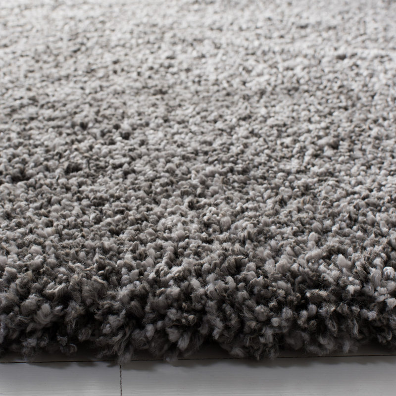 Mirabal Royal Shag Performance Solid Color Rug, Rectangle 4' x 6'