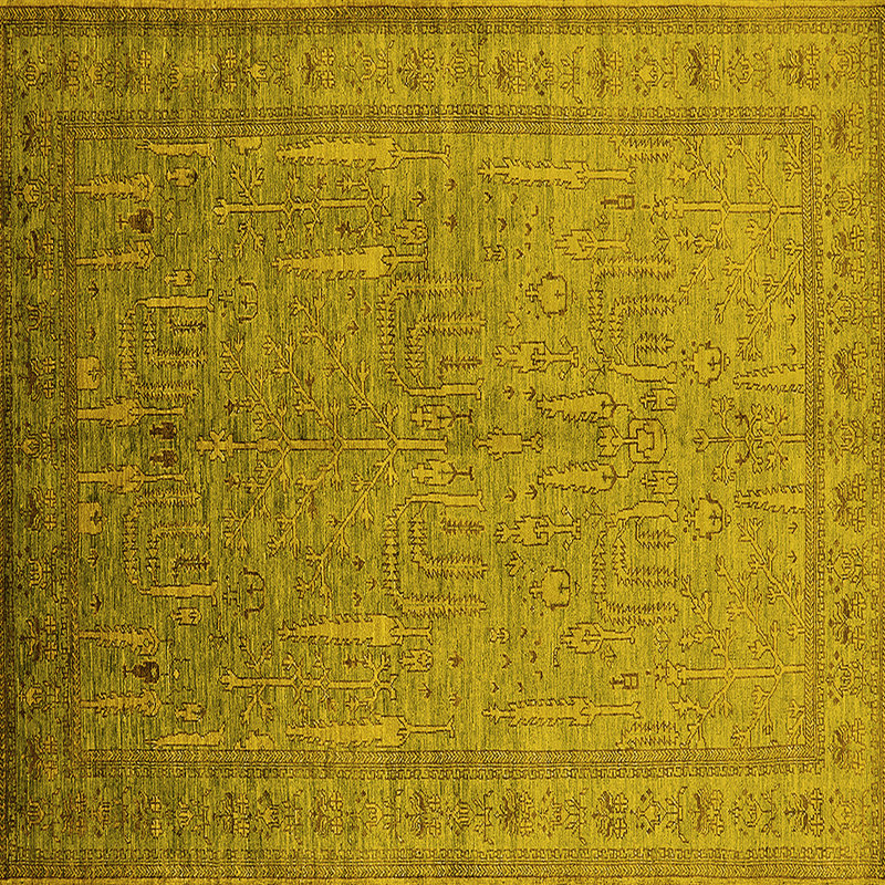 Tapis jaune Mid-Century moderne 2703