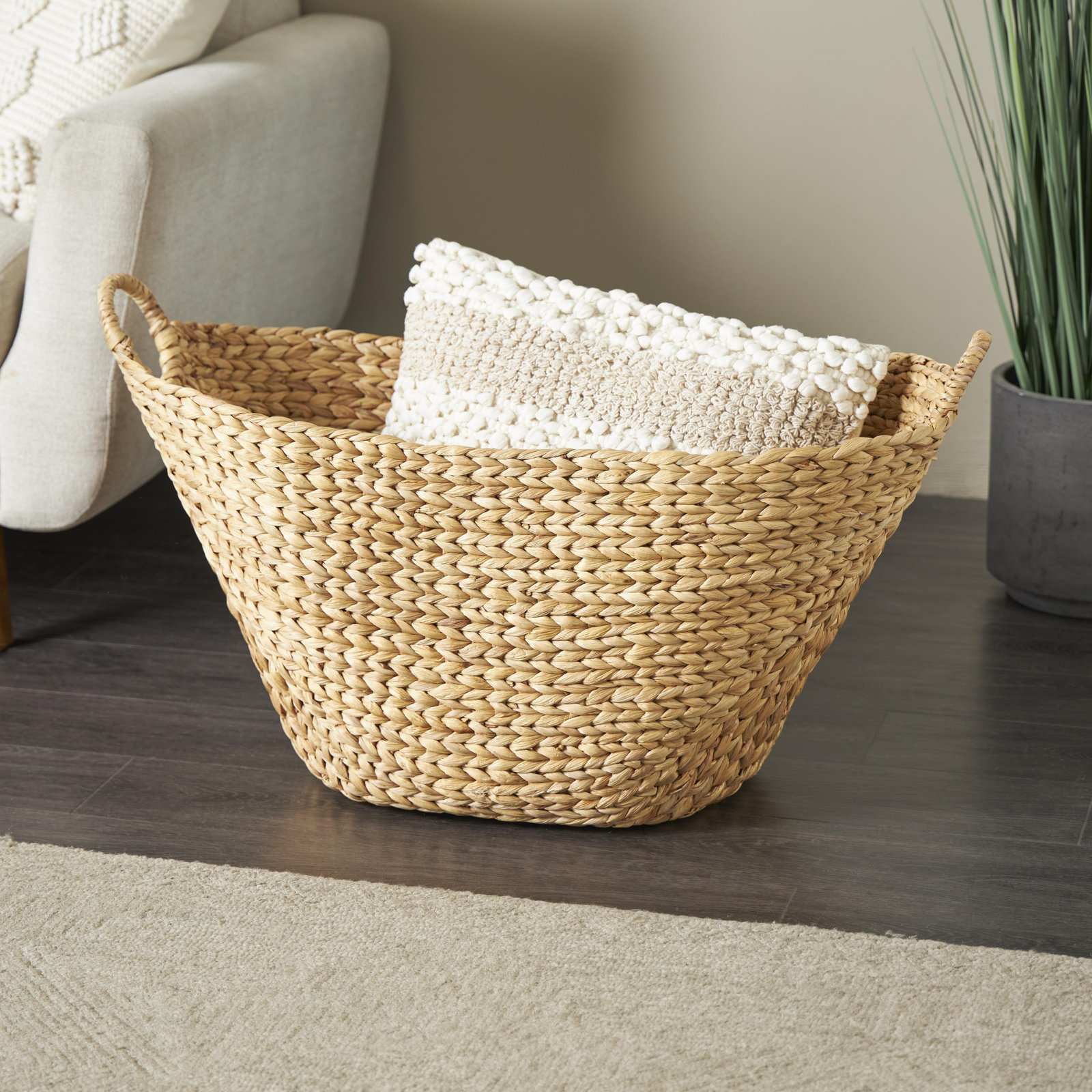 Superior Seagrass Basket, Brown, 166