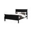 Mobilier de chambre à coucher en bois massif: grand lit noir avec tiroir français et patins en métal pour une apparence gracieuse-961759594-961759593