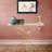 Gold Metal Branch Console Table With Glass Top