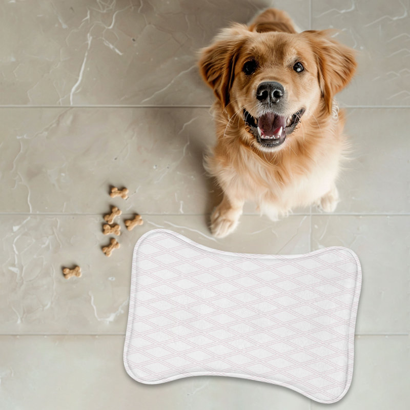 Mauve Shape - 1 Piece Bone Shape Feeding Mat