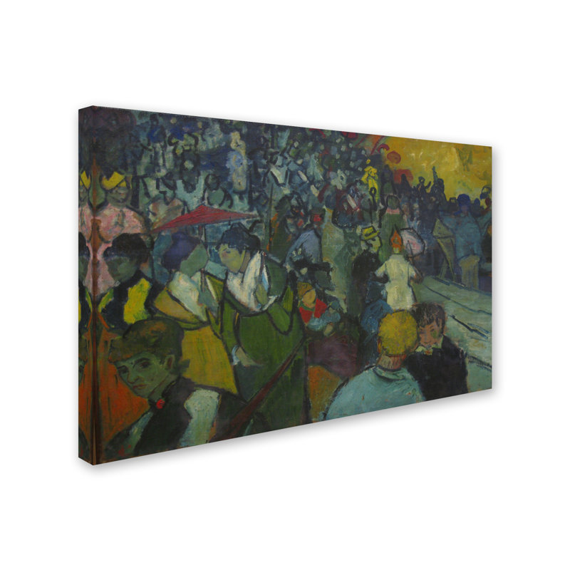 "Arène à Arles" par Vincent Van Gogh - reproduction d'art sur toile tendue, H 22 po x l 32 po