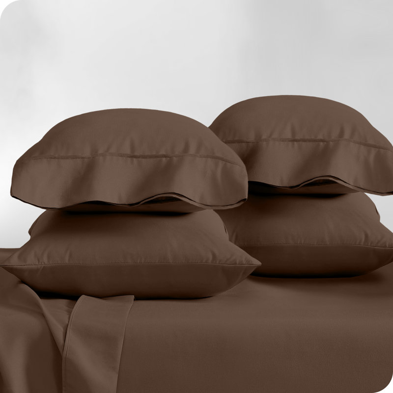 Ultra-Soft Microfiber Pillowcase, Cocoa, 4 King Pillowcases