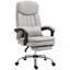 Fauteuil de bureau de massage en microfibre Vinsetto, chaise de bureau d'ordinateur pivotante, chaise d'ordinateur inclinable chauffante avec coussin de soutien lombaire, gris clair