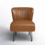 Euclid Faux Leather Chair With Metal Base-1712814002