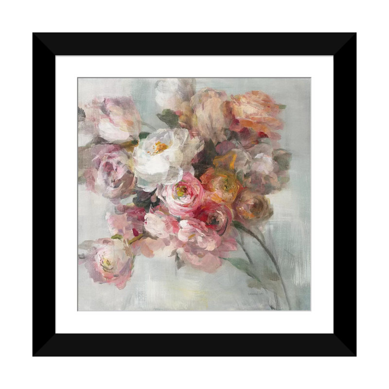 Blush Bouquet by Danhui Nai - Wrapped Canvas Gallery-Wrapped Canvas Giclée, 18" H x 18" W x 1.5" D, White