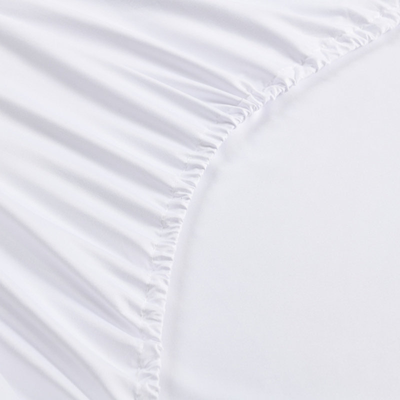 3/4 Pcs Luxury Striped Bed Sheets Set, White, Twin Sheet Set with 1 Pillowcase
