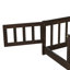 Lit de plancher pour enfants avec clôture et porte, lit de plancher en bois d'hévéa avec barrières de sécurité-1943710167-1943710152