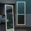 Miroir sur pied élégant avec reflet du corps entier et design élégant-1938752316