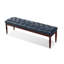Blue Modern Style Wood Upholstered Bedroom and Entryway Leather Long Bench-836661871